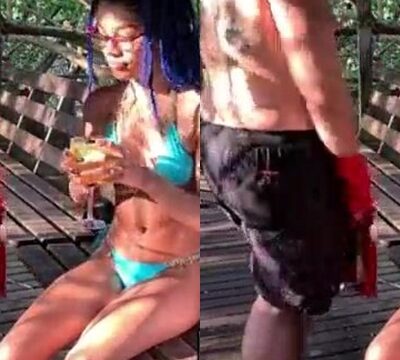 Jovencita traviesa teniendo sexo en la playa