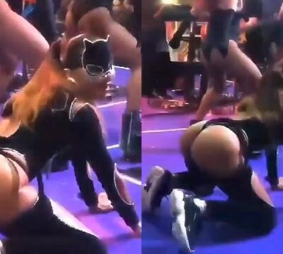 La zorra se disfrazó de mujer gato y meneó el culo