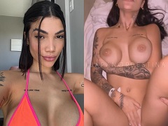 Morena delgada con grandes tetas hermosas teniendo sexo casero