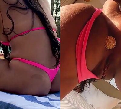 Plug anal en una morena cachonda con bronceado