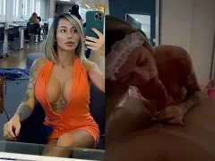 Rubia haciendo una mamada a un hombre casado