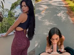 Brenda Trindade chupándosela a su novio en plena calle