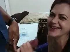 Mujer traviesa del vídeo de mamadas filtrado de Brasil