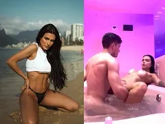 Mujer follando con un chico nuevo en la bañera del motel