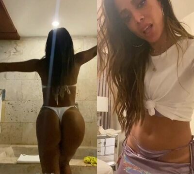 La cantante grabó este sensual vídeo junto a la piscina
