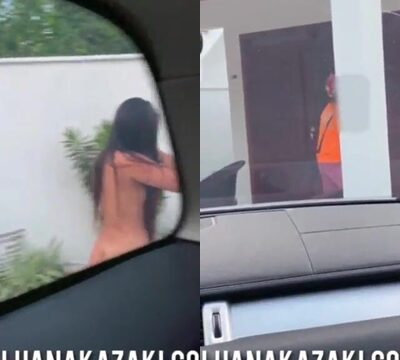 Mira a esta mujer desnuda presumiendo