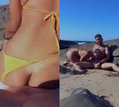 Puta muy traviesa teniendo sexo en la playa