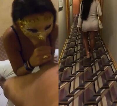Una mujer con una falda corta vino al hotel para tener sexo conmigo