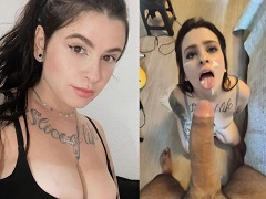 Morena se la chupa a su amiga hasta que le cae un montón de leche en la cara