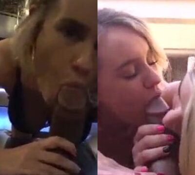 Estas dos rubias traviesas chuparon juntas la polla del hombre