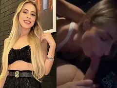 Mujer chupando el garrote del taxista cachondo