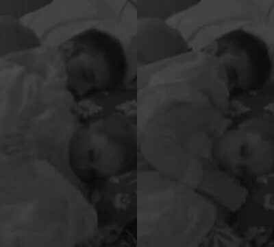 Hombre tocando coño de mujer en la cama