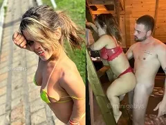 Mujer follando en las escaleras con su nuevo novio