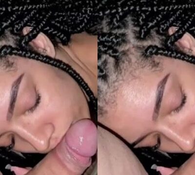 Morena chupando la gruesa polla del hombre