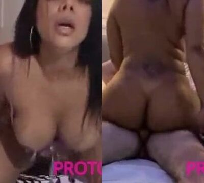 Morena de grandes pechos sintiendo la polla
