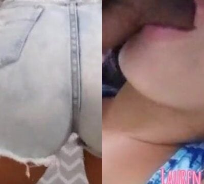 Mujer traviesa en short sensualizando y haciendo mamadas