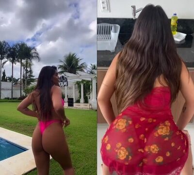 Una recopilación de vídeos de una morena bailando