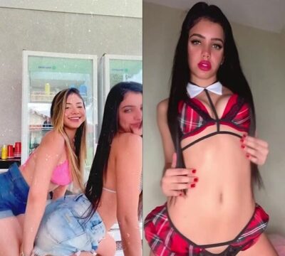 Una rubia y una morena mostrando sus hermosos cuerpos