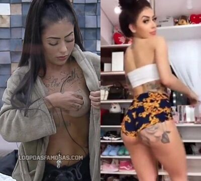 Mujer traviesa mostrando sus tetas y culo gigante