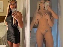 La rubia perfecta haciendo un show con mucho puterío