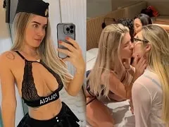 Mujer chupándosela a su marido con sus amigas en una deliciosa orgía