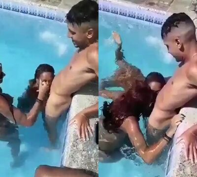 Deliciosas jovencitas disfrutando de una gruesa polla en la piscina