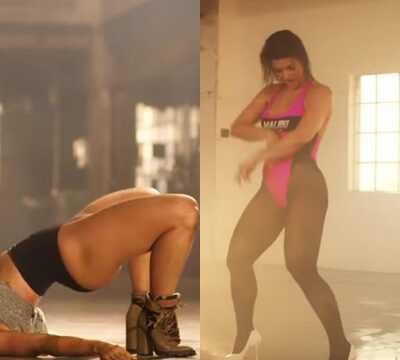 Mujer semidesnuda bailando y sensualizando sin parar