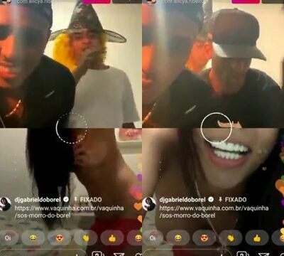 Una mujer quitándose la ropa en un directo de Instagram