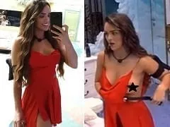 Finalista del programa, volvió a filtrar una teta y lo pagó con su sexy vestido