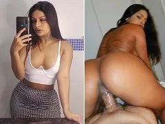 Puta carioca traviesa sentada con talento en el cliente