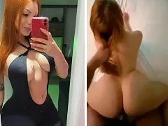 Zorra pelirroja follando a cuatro patas