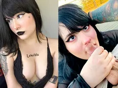 Lua Uchiha chupando la polla de su novio al aire libre en vídeo amateur