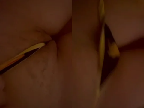 Bragas rellenas en su coño caliente