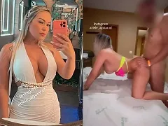 La casada Ariele Aguiar practicando sexo con un amigo en un motel delante de su novio