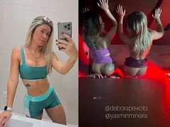 Dos mujeres casadas perdieron a sus maridos y se fueron a follar con amigos a la famosa casa de columpios Glory Holly de São Paulo