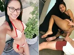 Dando su culo en delicioso sexo anal