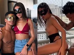 Joven carioca dándole por el culo a un negro tras perder a su novio en un bloqueo callejero