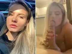 Sabrina de Martini se sentó sobre su culo y se metió leche en la boca