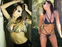 La sexy Funk Rolling con su culo nervioso en bikini en casa de David Brazil mientras él mismo graba un vídeo