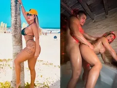 Chica de portada de Playboy de Río follando en el hidro con un chico nuevo