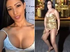 La deliciosa cantante de country se estaba haciendo unas fotos y de broma acabó levantándose el vestido y enseñando el coño