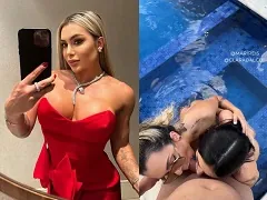 Follando con dos secretarias casadas en la piscina después del trabajo