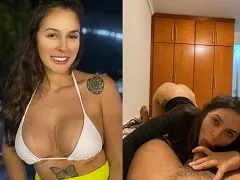 Haciendo una mamada golosa a su amiga