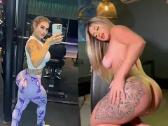 Famosa rubia bailarina de funk quitandose la ropa y tocando esa siririca caliente