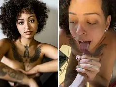 Mulata ninfómana mamando hasta conseguir leche