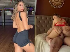 Chica bajita y rizada famosa por su trabajo en RJ hace anal con jugador de Flamengo y luego muestra como le queda el culo