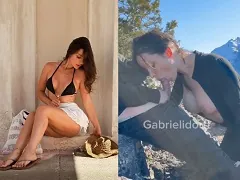 Famosa bloguera chupándosela a su novio en una excursión a la montaña en Perú