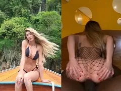 Rubia casada que vive en Barra da Tijuca cayó en la red dando su coño a la dulce nego personal