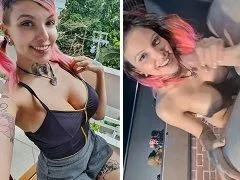 Paulista tetona deliciosa chupando hasta tragar leche
