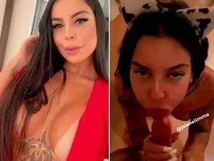 Morena chupada hasta que le salga leche en las tetas